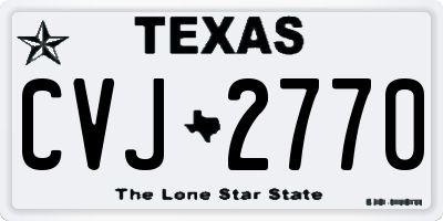 TX license plate CVJ2770