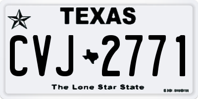 TX license plate CVJ2771