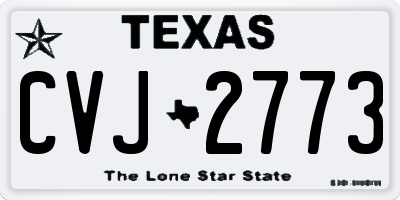 TX license plate CVJ2773