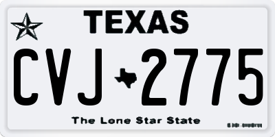 TX license plate CVJ2775