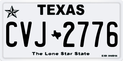 TX license plate CVJ2776