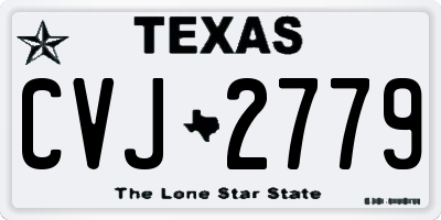 TX license plate CVJ2779
