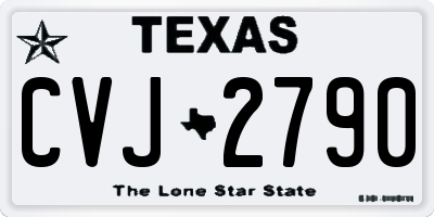 TX license plate CVJ2790