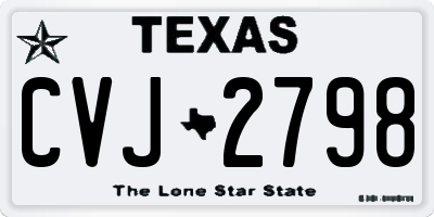 TX license plate CVJ2798