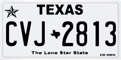 TX license plate CVJ2813