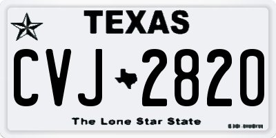 TX license plate CVJ2820