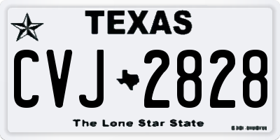 TX license plate CVJ2828