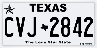 TX license plate CVJ2842