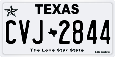 TX license plate CVJ2844