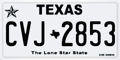 TX license plate CVJ2853