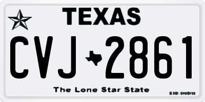 TX license plate CVJ2861