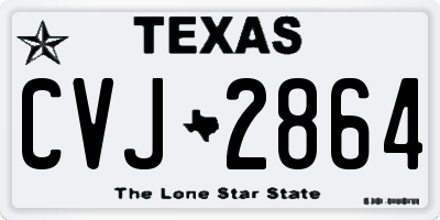 TX license plate CVJ2864