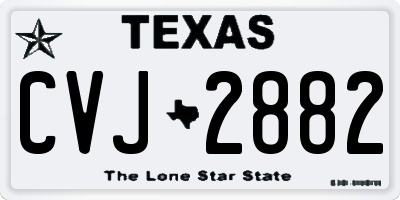 TX license plate CVJ2882