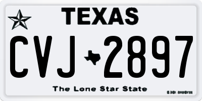 TX license plate CVJ2897