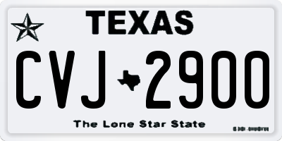 TX license plate CVJ2900