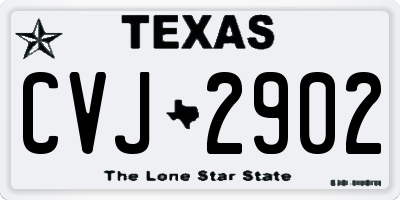 TX license plate CVJ2902