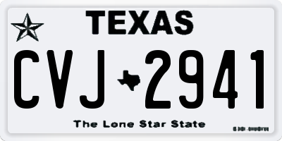 TX license plate CVJ2941