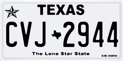 TX license plate CVJ2944