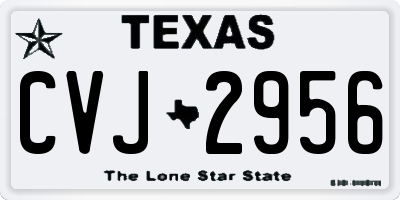TX license plate CVJ2956