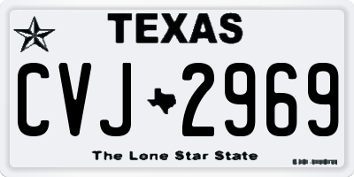 TX license plate CVJ2969