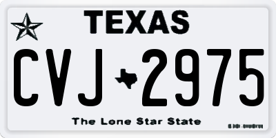 TX license plate CVJ2975
