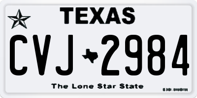 TX license plate CVJ2984