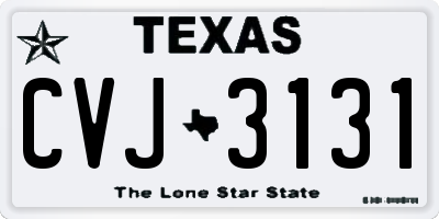 TX license plate CVJ3131