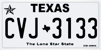 TX license plate CVJ3133