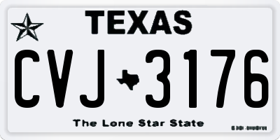 TX license plate CVJ3176