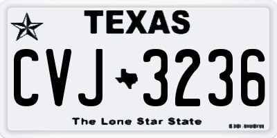 TX license plate CVJ3236