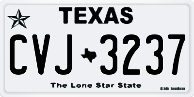 TX license plate CVJ3237