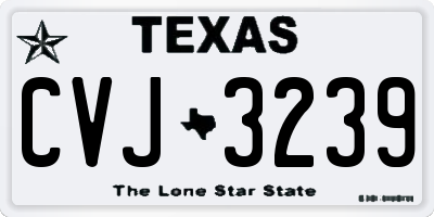 TX license plate CVJ3239