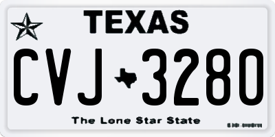 TX license plate CVJ3280