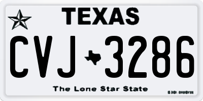TX license plate CVJ3286