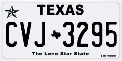 TX license plate CVJ3295