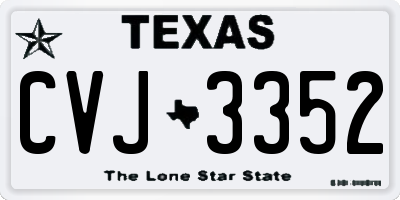 TX license plate CVJ3352