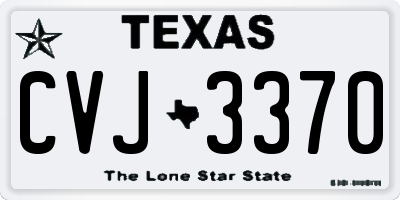 TX license plate CVJ3370