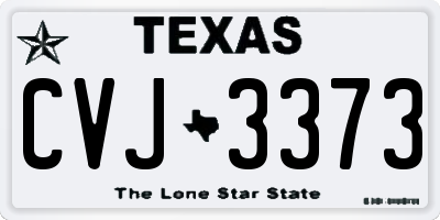 TX license plate CVJ3373