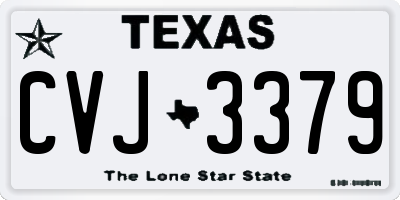 TX license plate CVJ3379