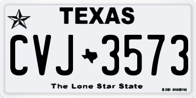TX license plate CVJ3573