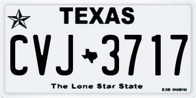 TX license plate CVJ3717