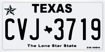 TX license plate CVJ3719