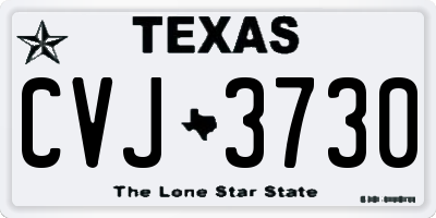 TX license plate CVJ3730