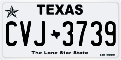 TX license plate CVJ3739