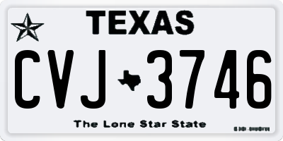 TX license plate CVJ3746