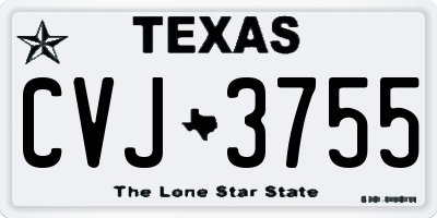 TX license plate CVJ3755