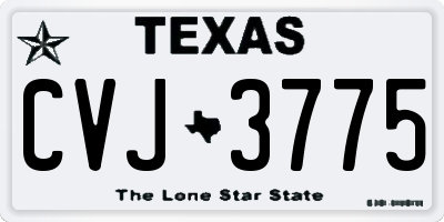 TX license plate CVJ3775