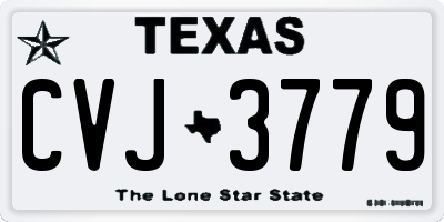 TX license plate CVJ3779
