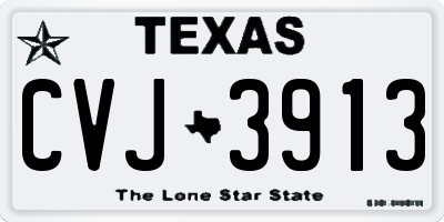 TX license plate CVJ3913