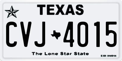 TX license plate CVJ4015